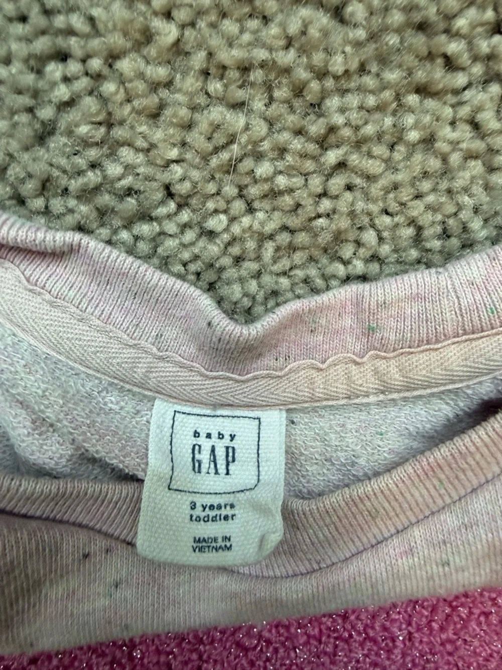 GAP Pink Raglan Sweatshirt with Heart